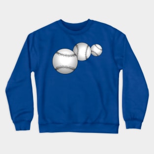 Three Baseballs Crewneck Sweatshirt